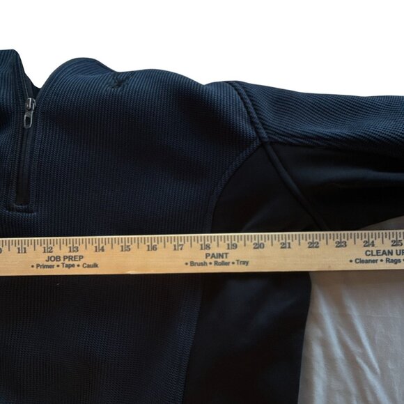 Spyder Fleece Pullover Large Navy 1/4 Zip Athletic Fit Jacket Casual Athleisure - Picture 8 of 8